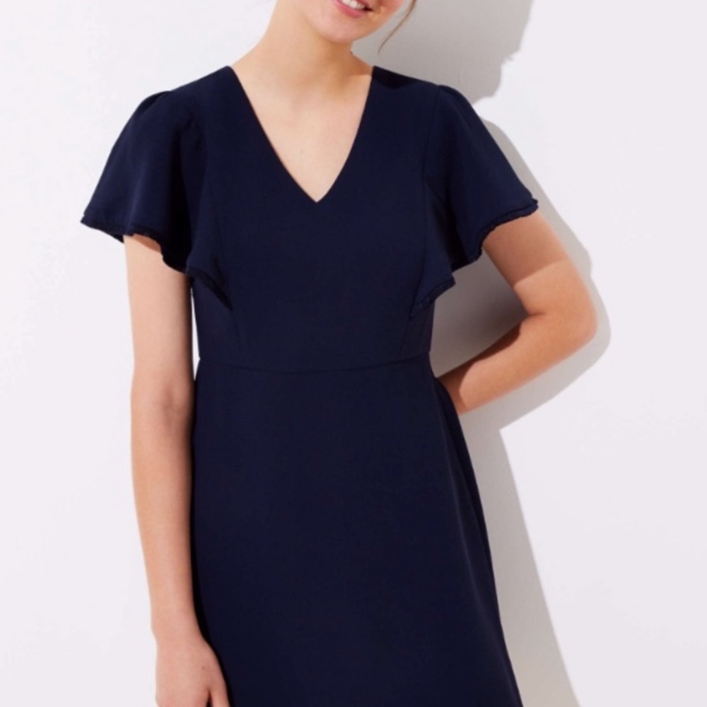 Loft - Ruffle Sleeve Dress